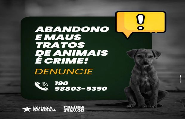 ABANDONO E MAUS TRATOS DE ANIMAIS É CRIME!